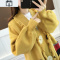 SUNTEK2020年新款女士毛衣宽松外穿女装潮秋冬加厚百搭针织衫女开衫外套毛衣