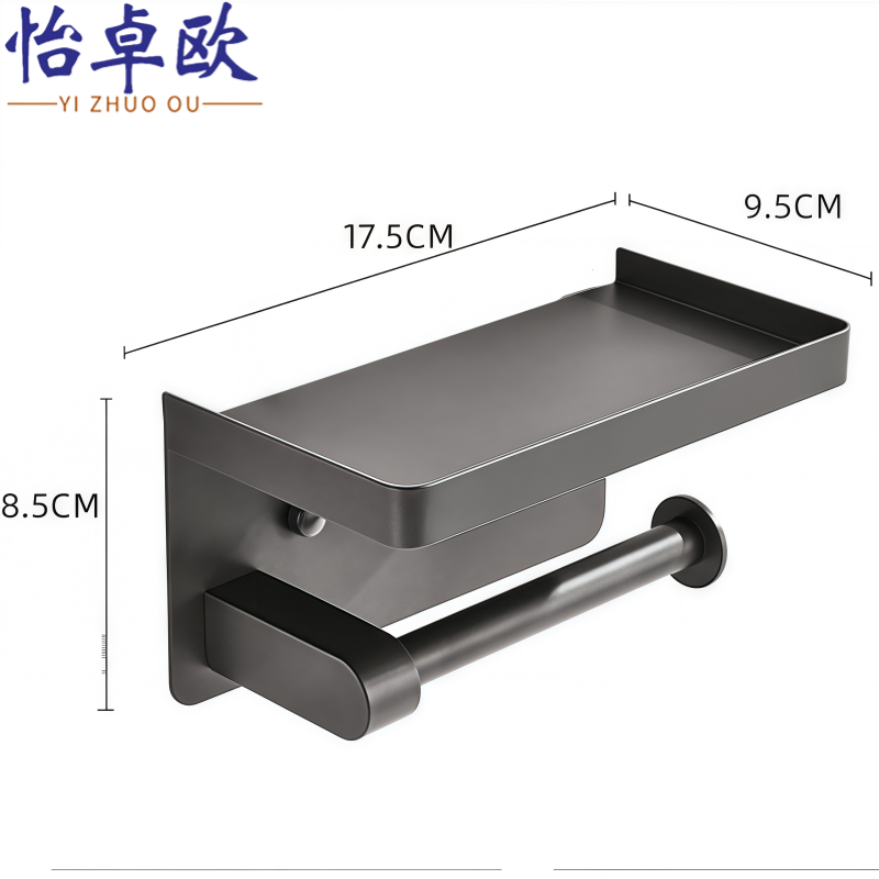怡卓欧不锈钢纸巾架高清大图