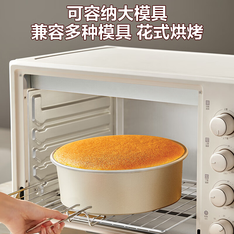 苏泊尔(SUPOR) 家用多功能大容量42L电烤箱 上下独立控温带炉灯多层烤位 专业烘焙奶油白OJ42A802高清大图