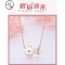 JiMi樱花项链女银银高级设计感轻奢小众银饰2023新款礼物女生首饰