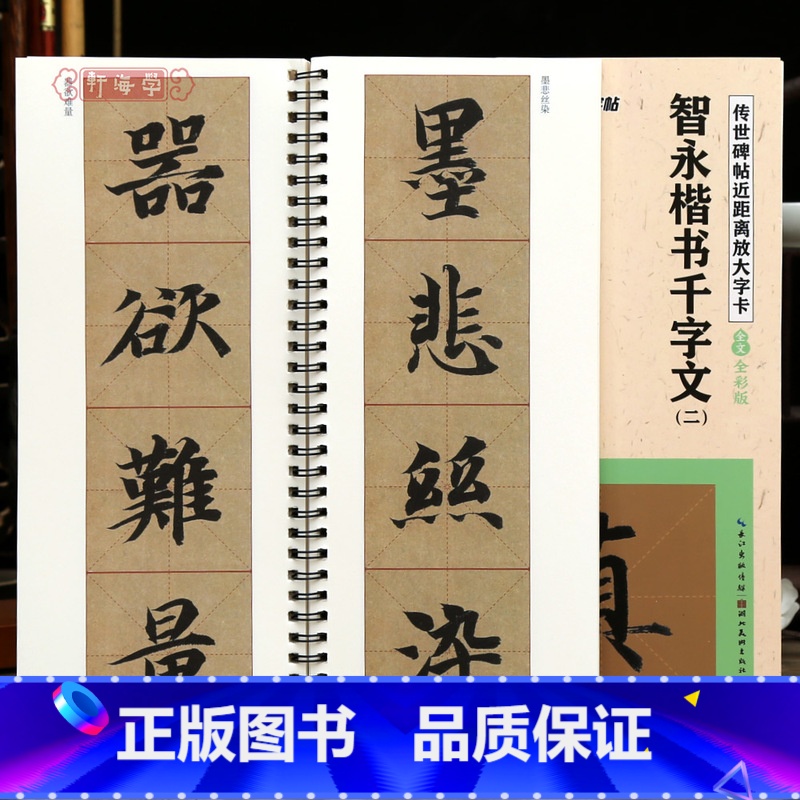 【正版】学海轩共2本智永楷书千字文笔法示范视频碑帖近距离放大字卡全文米字格简体旁注局部原帖楷书毛笔书法字帖成人学生临摹