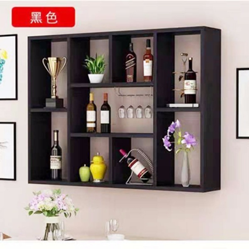 简约酒柜酒架壁挂式墙上装饰悬挂红酒架多层置物架可订做