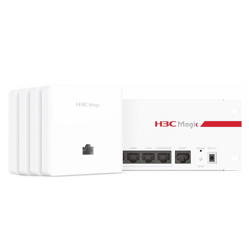 新华三(H3C) BH3004-C WiFi6千兆智能家居组网套装全屋覆盖分布式路由(BR1008L-HP+BA3000L*4)