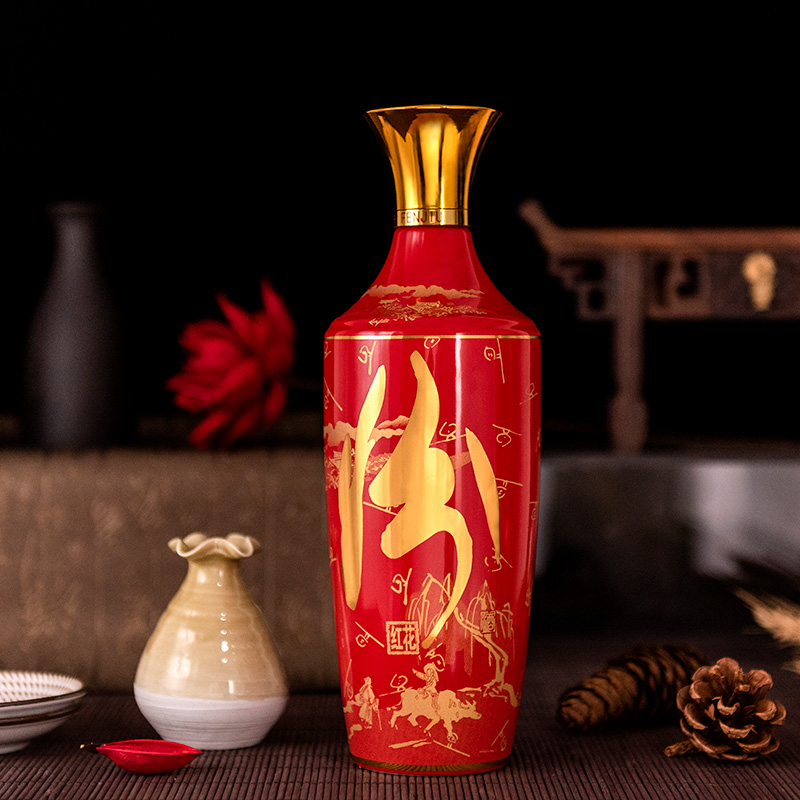 汾酒大师 红花 53度 500ml单瓶 清香型白酒高清大图