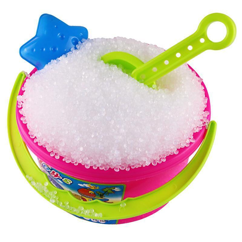 珍珠沙塑料颗粒室内雪花白沙儿童决明子玩具沙滩池游乐场园专用