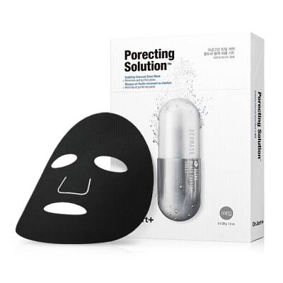 韩国Dr.Jart+/蒂佳婷面膜 清洁毛孔黑色泡泡药丸面膜5片黑炭清洁双重净化修护多种毛孔问题