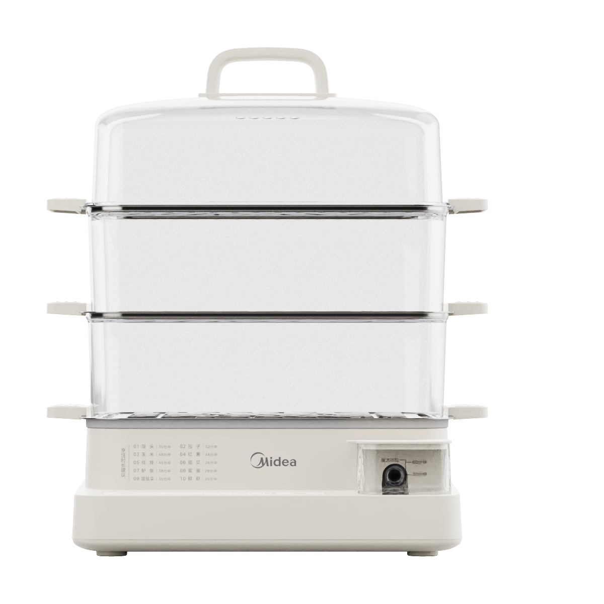 美的(Midea)电蒸锅大容量智能预约电蒸锅多功能电蒸箱多层蒸汽锅全透明视窗蒸笼蒸箱22L MZ-ZGC322301