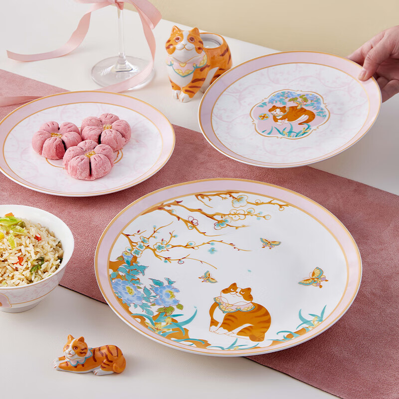 共禾京品 御猫寻芳16头餐具 SZTWCOM240008高清大图