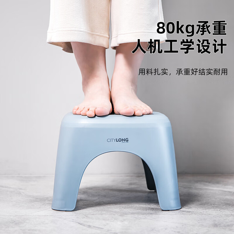 禧天龙(Citylong) D-2132节节凳4个装(石青色)家用客厅加厚矮凳北欧简约商用椅子餐厅凳高清大图