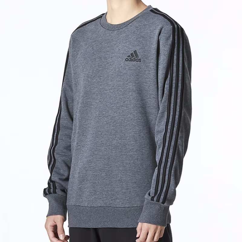 阿迪达斯(adidas) 男装卫衣 22秋新款运动服跑步训练长袖加绒保暖防风圆领棉质套头衫 H12166 XS(