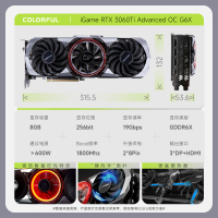 七彩虹(Colorfu)iGame GeForce RTX3060 Ti Advanced OC G6X电竞光追游戏显卡