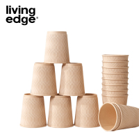 栎捷时(LIVING EDGE）竹纤维 挺厚纸杯（瓦楞防烫）280mL*24只（计量单位：袋）