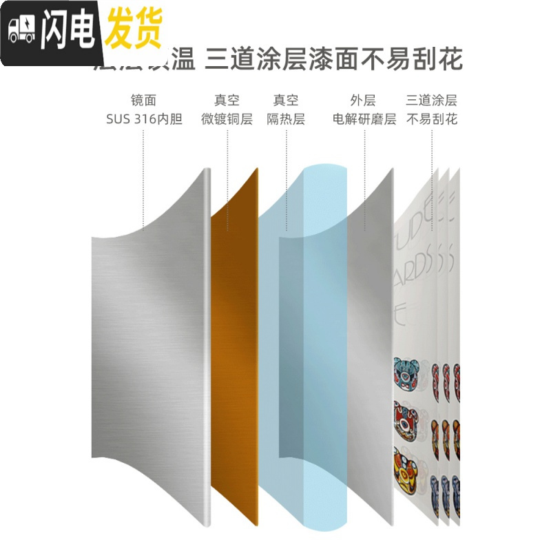 三维工匠韩国保温杯女可爱学生简约儿童瓶便携弹跳盖网红吸管水杯子 粉樱花[直饮式]