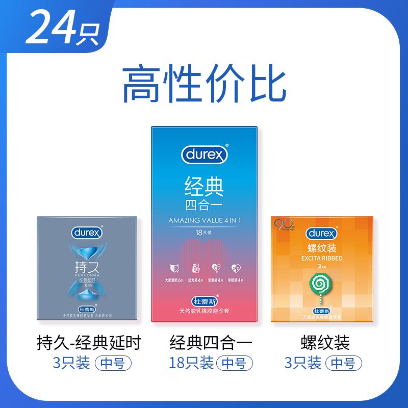 [经典持久]杜蕾斯持久避孕套安全套男用久久套超薄官方旗舰正品 24片装高清大图