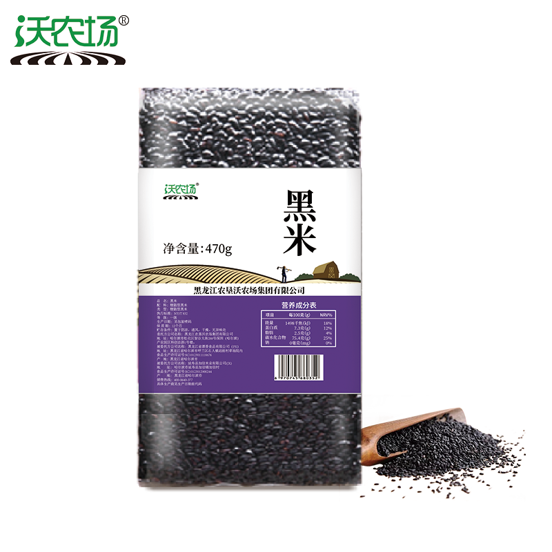 沃农场黑米470g/袋高清大图