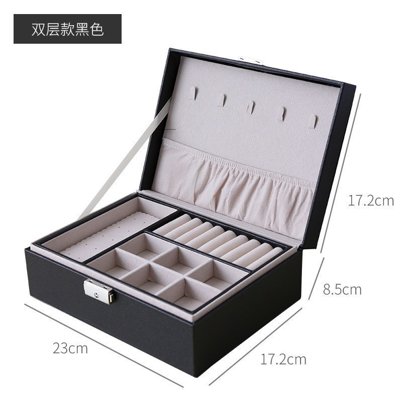 家柏饰(CORATED)ins风首饰收纳盒大容量女便携项链耳环珠宝手饰品盒子小家用带锁高清大图