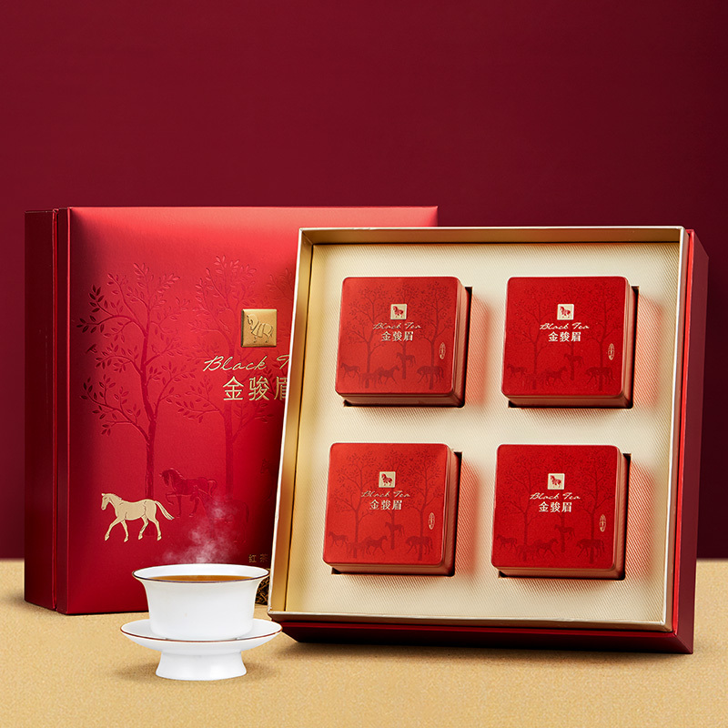 八马茶叶 金索红系列1000 武夷金骏眉红茶 礼盒装160g
