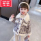 可莉允女童秋冬款外套2022洋气儿童装小香风上衣冬装小女孩加绒加厚棉衣棉服