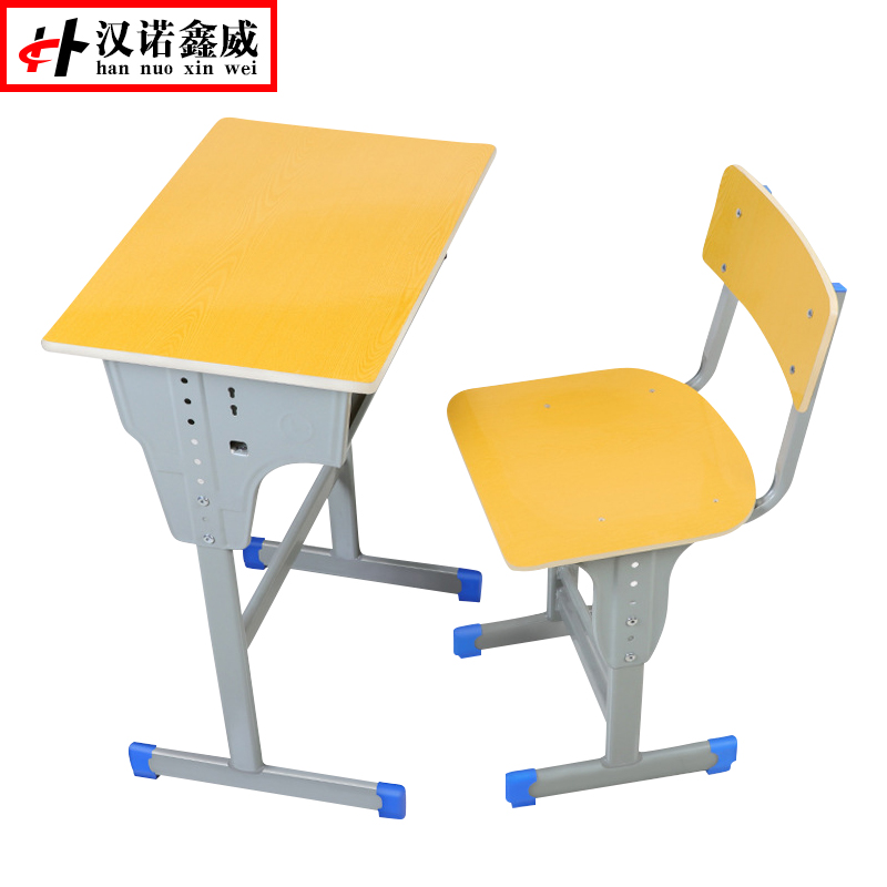 汉诺鑫威学生课桌椅儿童学习桌单人培训辅导补习班升降课桌椅学校写字课桌高清大图