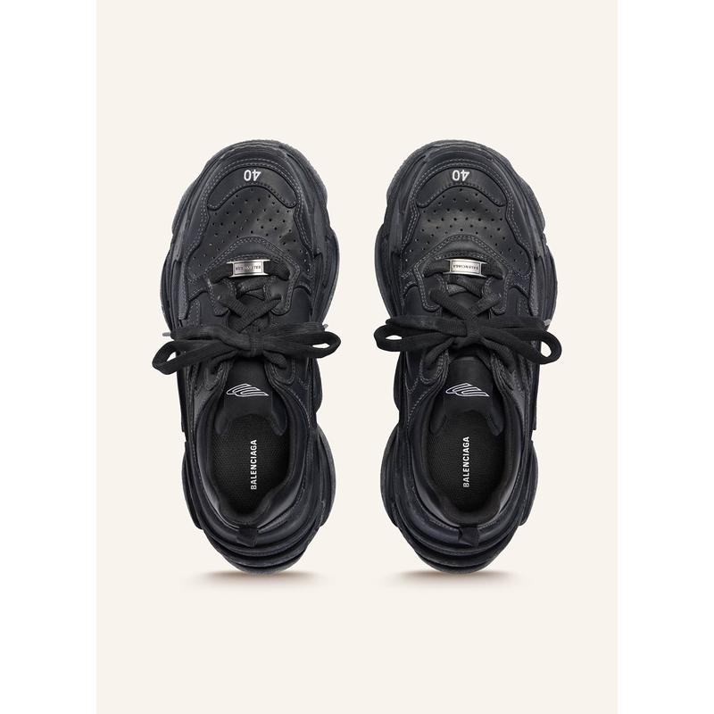 巴黎世家(Balenciaga)高帮系带复古跑鞋男士休闲运动鞋厚底拼接装高清大图