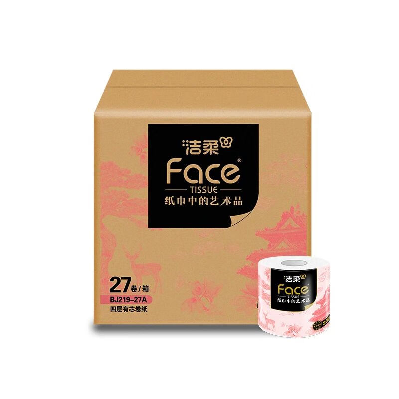 洁柔(C&S)BJ219-27A 锦绘芳华有芯 200g4层27卷装无香