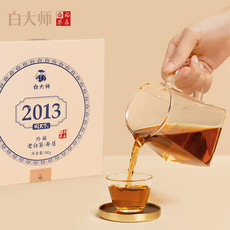 白大师 阅天下2013年寿眉茶饼高清大图