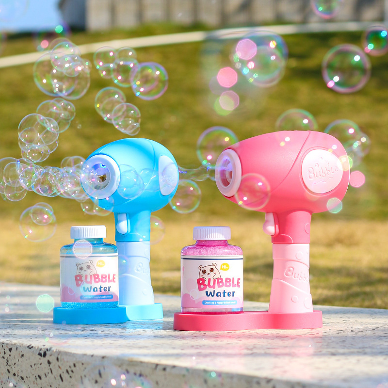 儿童吹泡泡机玩具充电动音乐泡泡枪风扇网红照相机泡泡枪泡泡吹风机吹