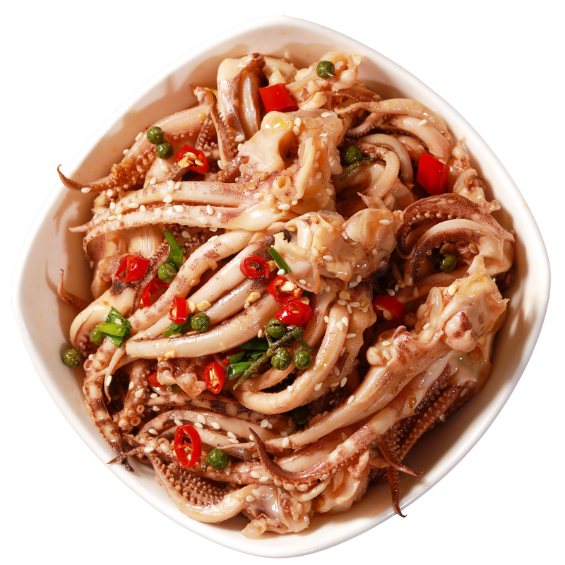 隆洋 麻辣鱿鱼头 250g 即食海鲜 微波加热 方便美味