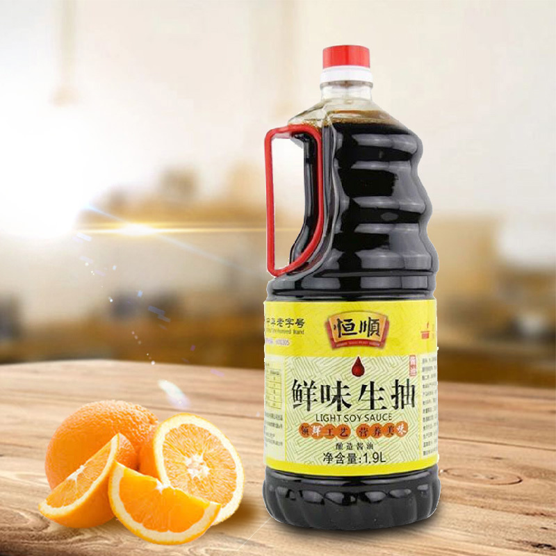 恒顺鲜味生抽1.9L 酿造酱油蘸食提鲜 家庭装调味品炒菜凉菜