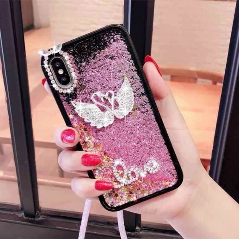 vivoy93s流沙手机壳y97x23幻彩版钻壳z3i流动闪粉nexy85a硅胶套黑底紫