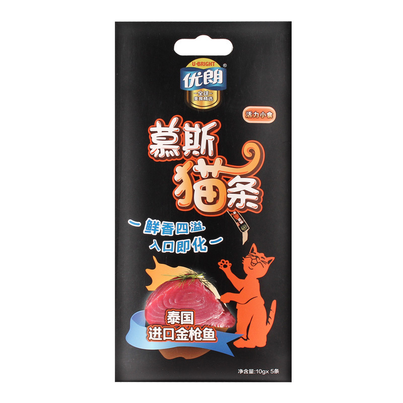 优朗(U-BRIGHT)金枪鱼慕斯猫条10g*5条