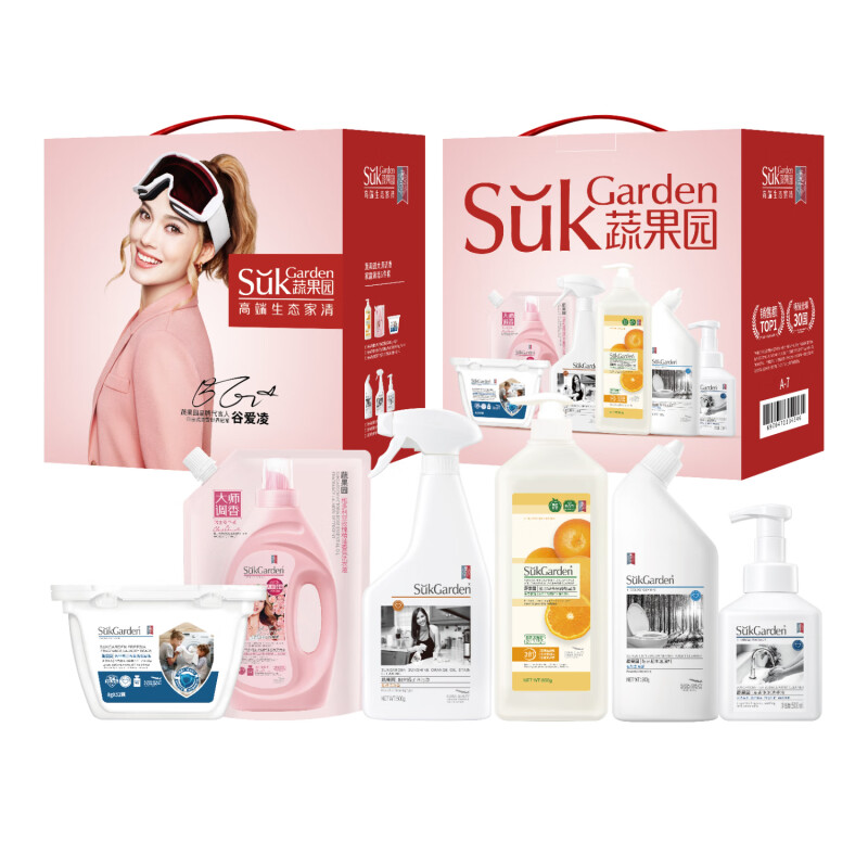 蔬果园(SukGarden)大师调香繁花系列高端家庭清洁组合装日化套装 大师调香家庭清洁6件套