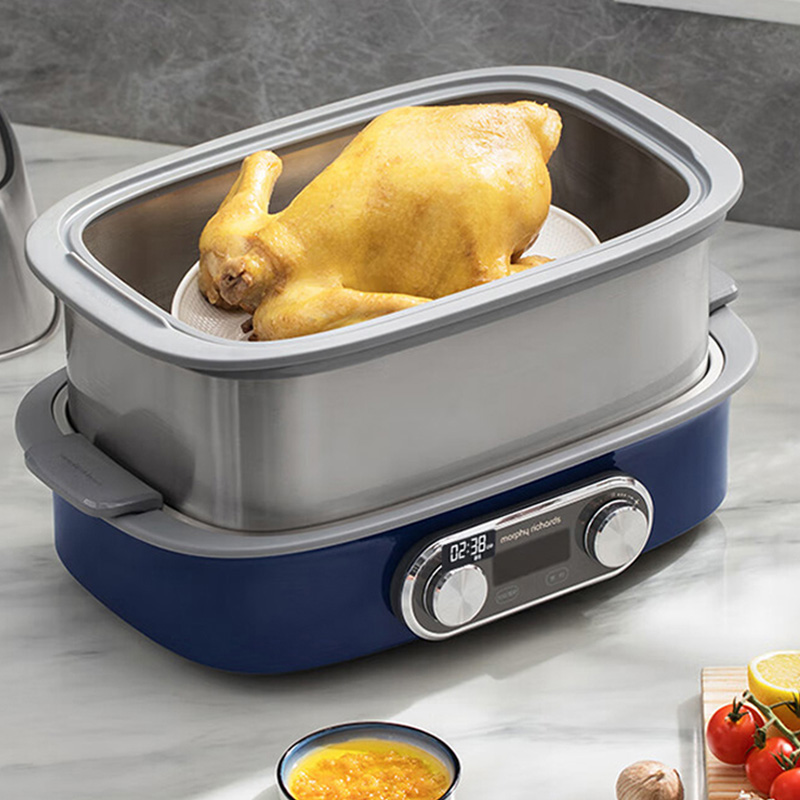 摩飞电蒸锅双层同蒸快速蒸炖火力强劲均匀速热材质厚实MR1168高清大图