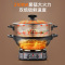 荣事达(Royalstar)电炒锅 家用铸铁多功能电热锅电铸铁锅炒锅多用途锅 电蒸锅可定时 RDG-ZH36TC6S单笼