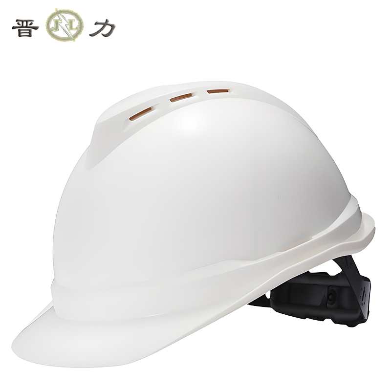 晋力+安全帽+特殊型ABS V型白色+顶