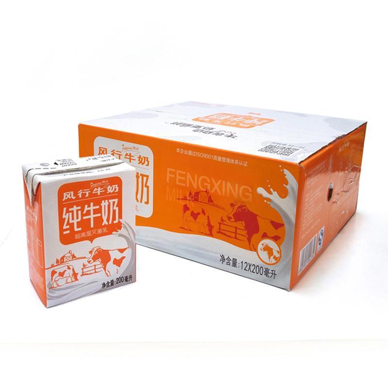 风行纯牛奶200ml*12