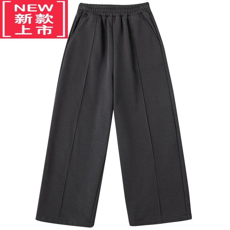 可莉允童装22冬季新品儿童保暖棉质烟管裤亲子休闲百搭宽松阔腿长裤保暖裤图片