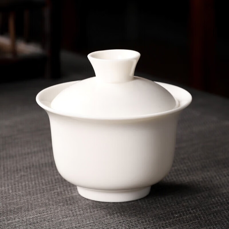 五拾缘中国白-盖碗茶具套组 WSY-21C10高清大图