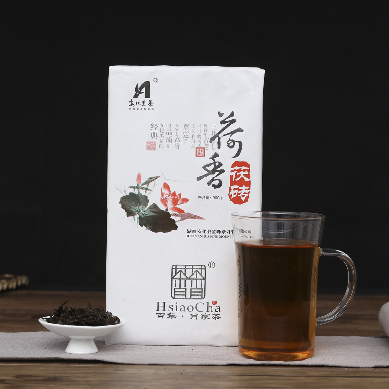 900克荷香茯砖茶简装卡盒 900g