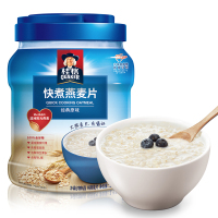 桂格(Quaker)早餐谷物 膳食纤维 快煮燕麦片(非即食)1000克 罐装 新老包装交替发货