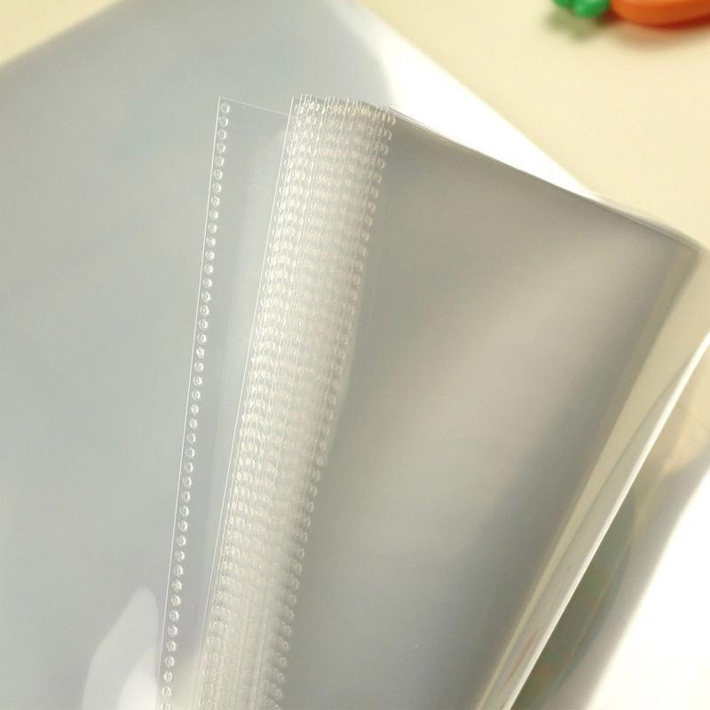 蘑菇孔透明11孔活页夹可拆卸奖状收集册a4资料收纳文件夹资料 A4内页补充10页(无外壳无彩扣)