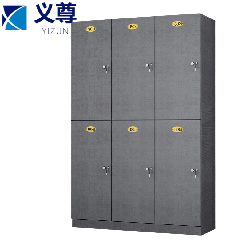 义尊 衣柜 布纹灰6门 台高清大图