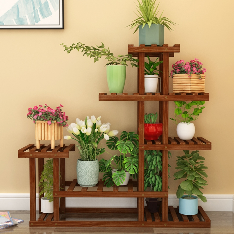 藤印象阳台花架子室内多层木客厅家用置物架多肉绿萝花盆架装饰植物架