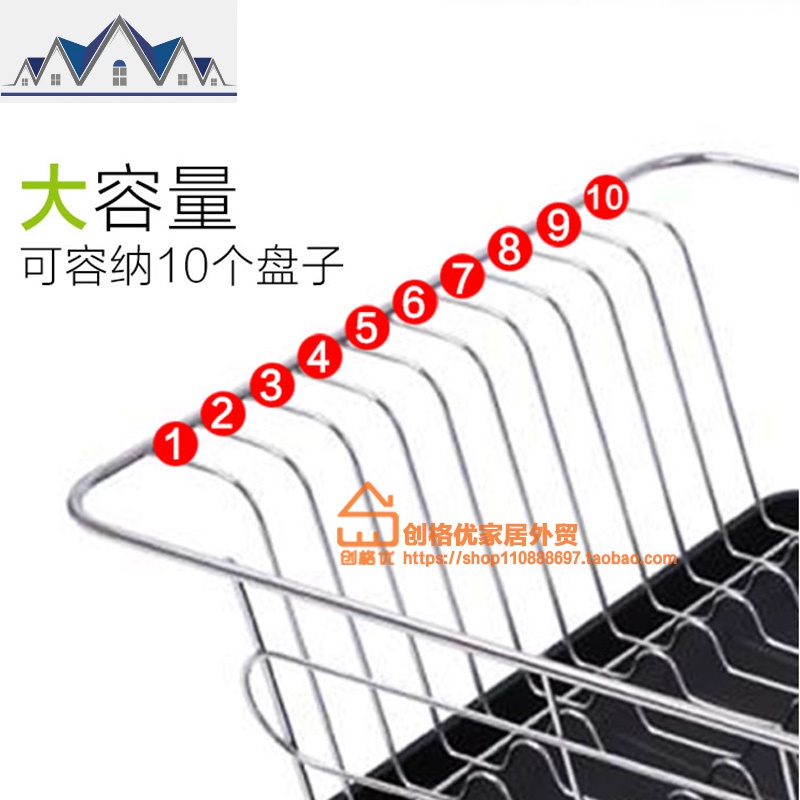厨房沥水碗架家用不锈钢凉晾碗架控水架水沥水篮筐放碗筷沥水架 三维工匠收纳层架高清大图