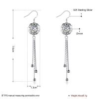 E075 Silver Earrings 925纯银耳环日韩耳钉女气质长款简约防过敏送女朋友七夕情人节礼物