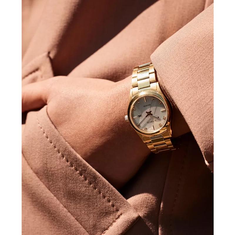 西铁城(CITIZEN)光动能女款奢华钻饰金 tone不锈钢腕表33mm日常通勤商务高清大图