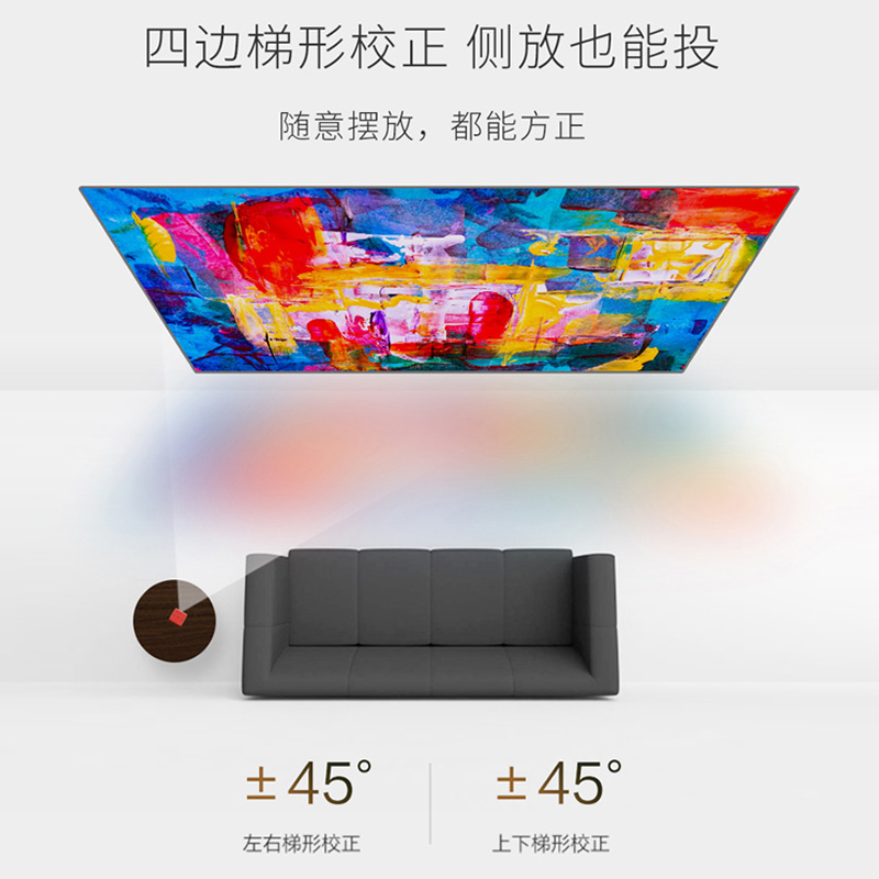 [国潮文化]联想小神兽国风版投影仪 高清 迷你 智能 无线投屏 内置电池 音箱 手机家用投影一体机家庭影院高清大图