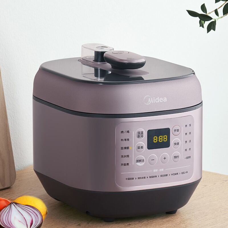 美的(Midea)电压力锅家用6L双胆高压锅高压煮 汤锅智能多功能电压力煲12小时预约焖香饭智能MY-EYL6041