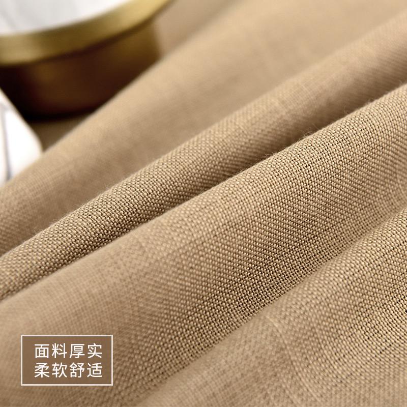 美帮汇北欧小圆茶几桌布圆形餐桌布艺棉麻亚麻咖啡素色日式简约田园台布高清大图