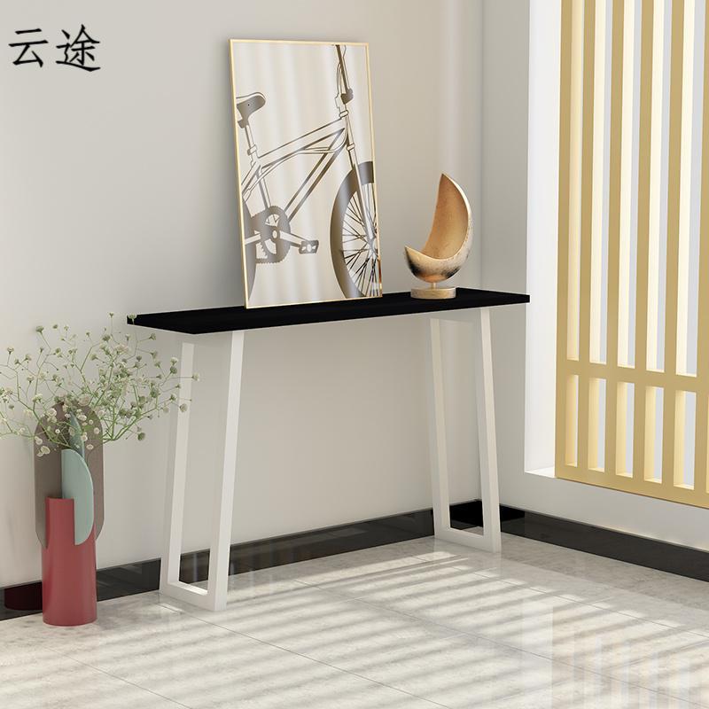 网红推荐实木北欧简约靠墙玄关台条案窄桌子厅墙边长条桌新中式定制